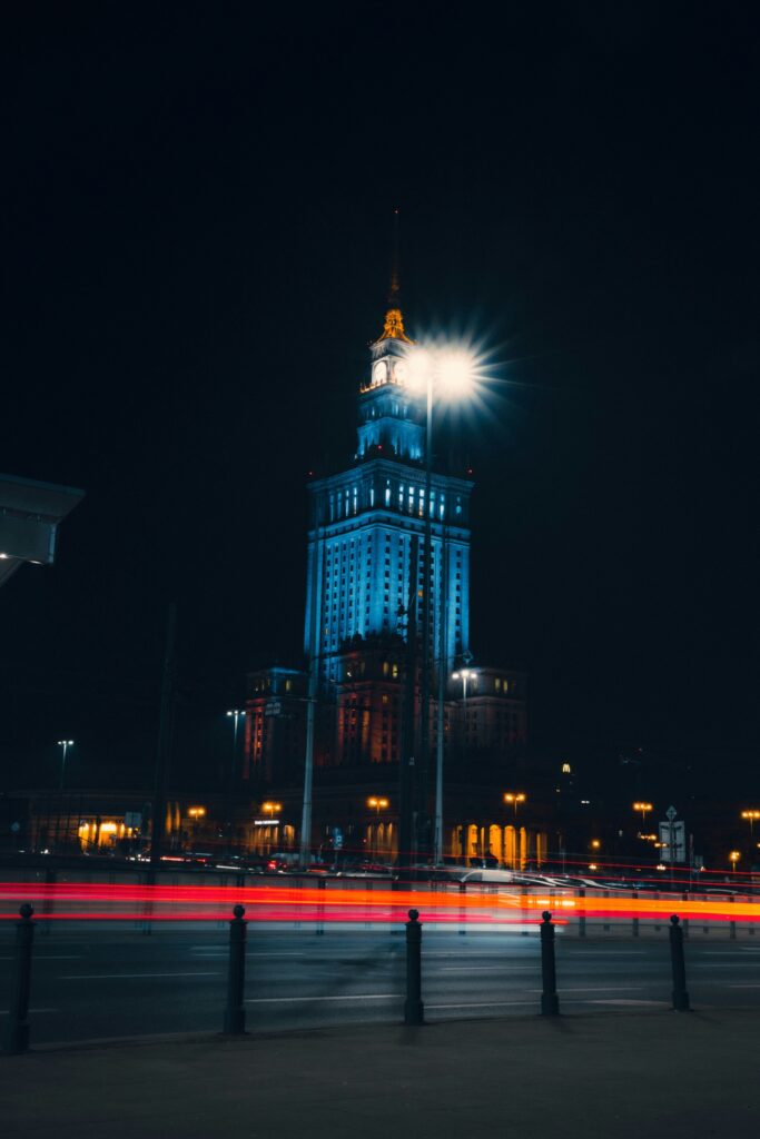 Warsaw cityscape – location of cinematography workshop.